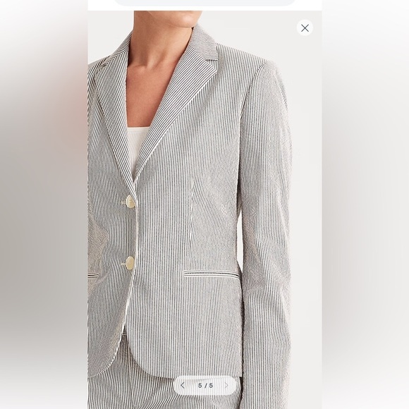 Ralph Lauren Seersucker blazer size 4 - Picture 2 of 16